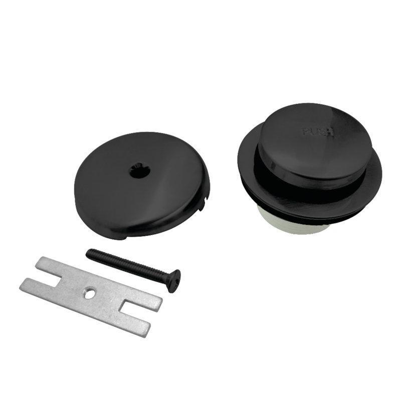 Kingston Brass Trimscape Zinc Alloy Alloy Toe Touch Tub Drain Conversion Kit, Matte Black