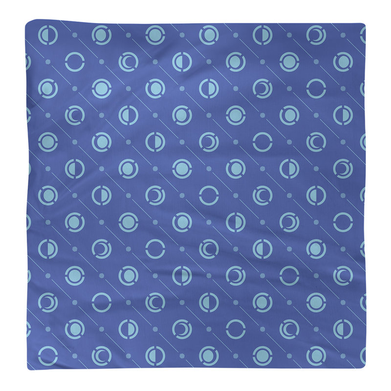 Serviette de coton deux couleurs en lune à phases Noira Gothard, H 0,1 po x l 22 po x P 22 po, Bleu clair / bleu