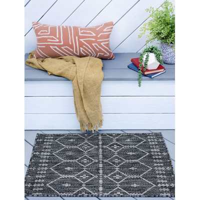 Tapis intérieur / extérieur gris anthracite Aitken