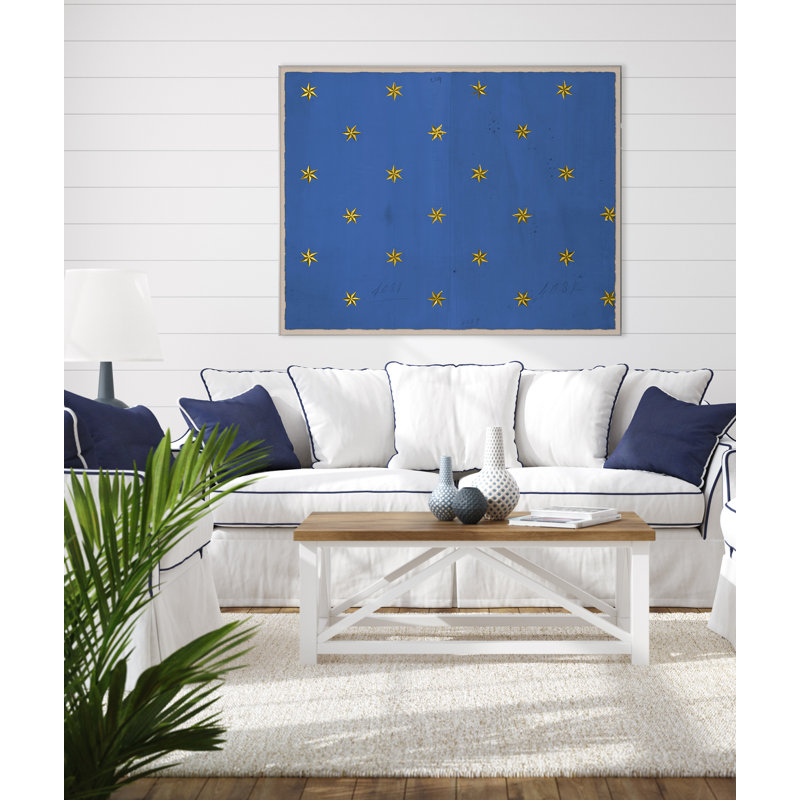 Étoile - Bleu par Paule Marrot - Imprimé, Boîte en acrylique, H 44 po x l 56 po x P 1,25 po