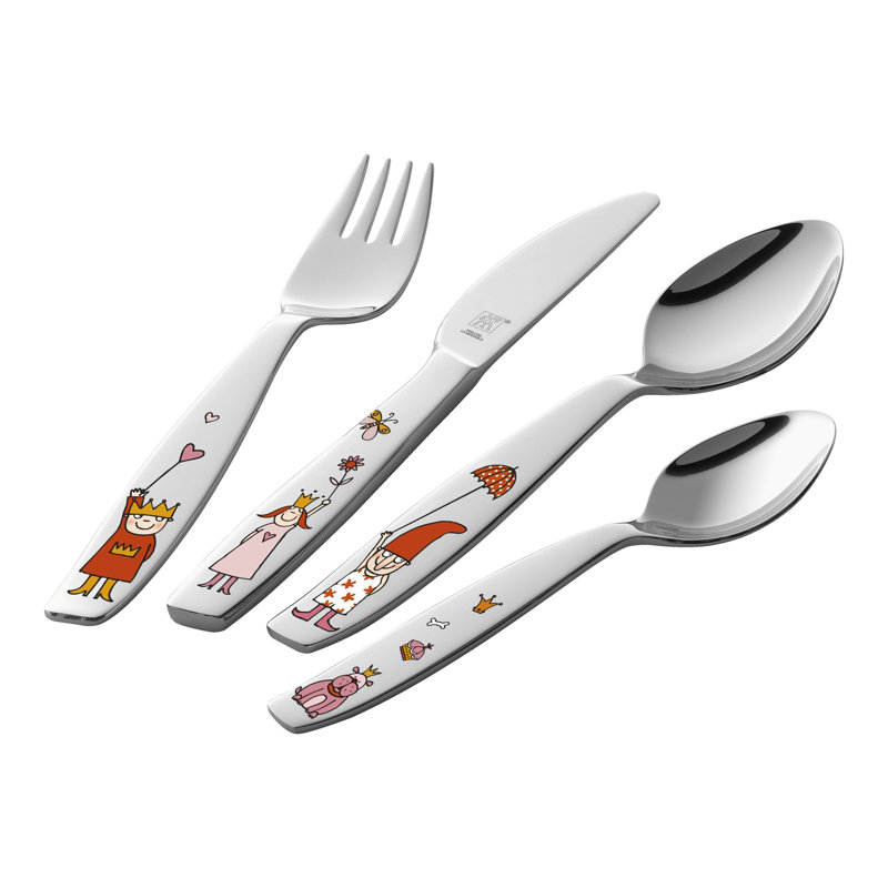  Ensemble de couverts pour enfants 4 pièces Prinzessin Emilie, argent