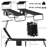 Adjustable Reclining Lounge Chairs Steel Frame Beach Pool Patio Sunshade-1718528635