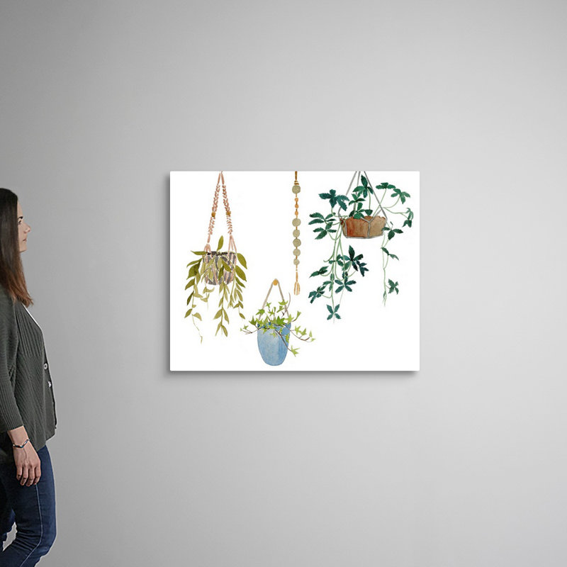 «Hanging Greens I», art mural sur toile, Toile tendue, H 32 po x l 40 po
