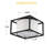 Semi Flush Mount Ceiling Light Fixture, 3-Light Fabric Drum Shade Ceiling Light With Black Metal Frame, Entryway Light Fixtures, Close To Ceiling Light For Bedroom, Living Room, Kitchen, Hallway