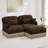 Movable Ottoman Leopard Chenille Sofas, Modern Modular Couch For Home