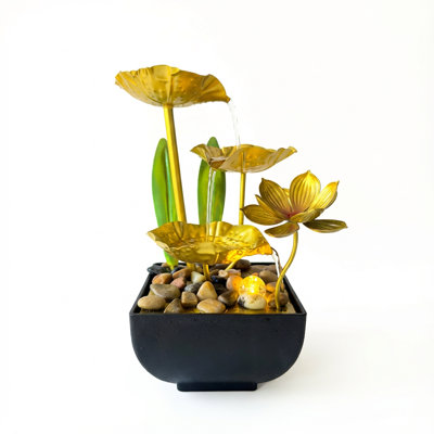 Gold Tabletop Water Fountain