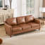 Barton 80.31'' Faux Leather Square Arm Sofa-1904791586