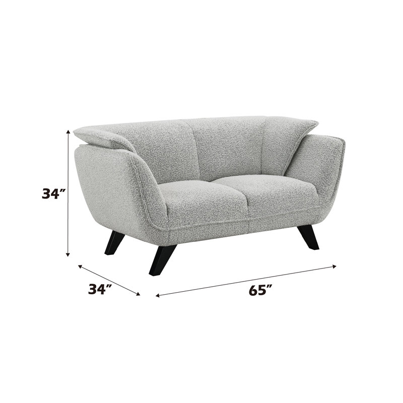 Causeuse Nayeli, Boucle gris clair