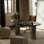 Bureau Ponce - marbre brun Rocky