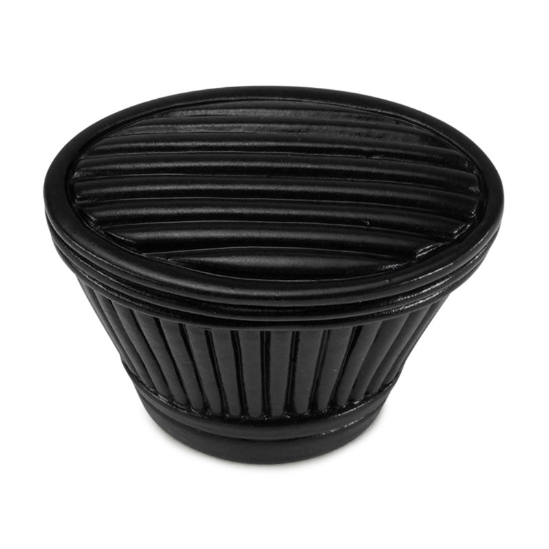 Oxford knob; Antique Brass finish, Black