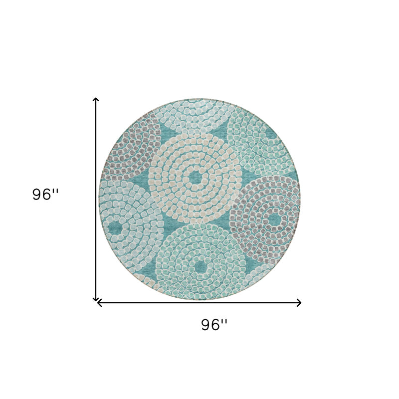 Tapis d'intérieur rond 8 pi