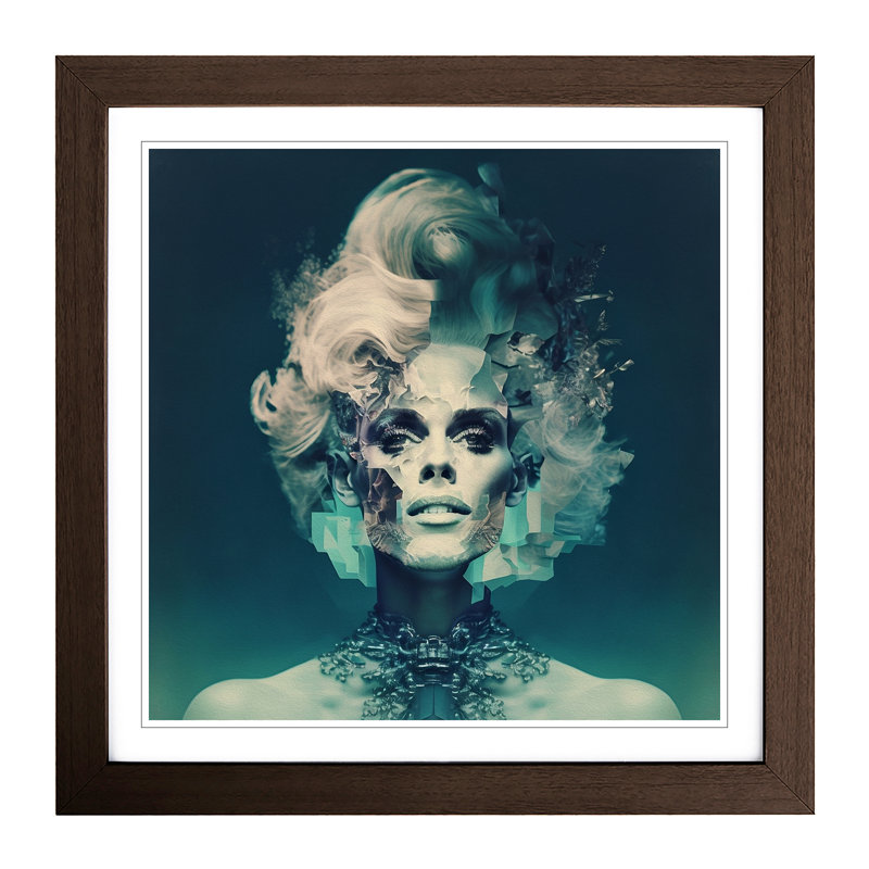 Single Picture Frame Print on Wood, Walnut