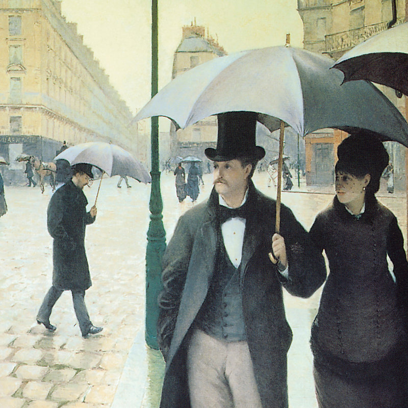 "Rue du Paris, jour de pluie, 1877" par Gustave Caillebotte, reproduction d'art encadrée, H 23,5 po x l 28,5 po x P 1,75 po