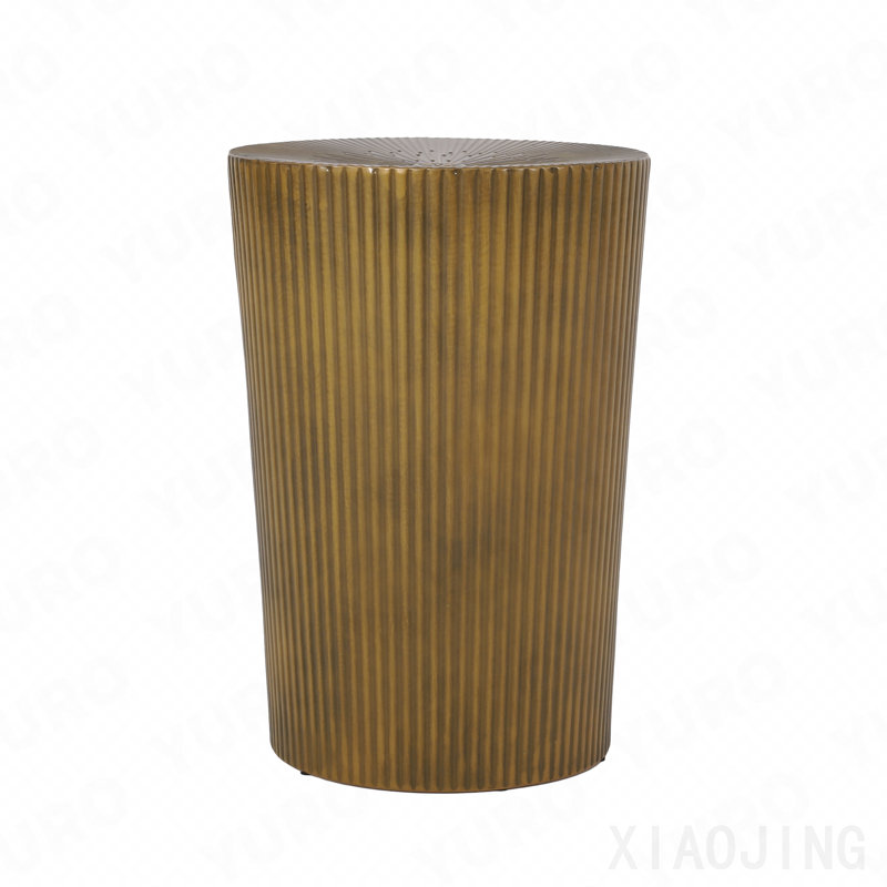 Metal Hammered End Table