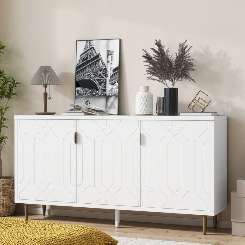Meuble télé Janneke, Blanc