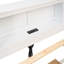 Lit plateforme double avec tête de lit, chargement USB, lit gigogne simple et 3 tiroirs, blanc-245586662
