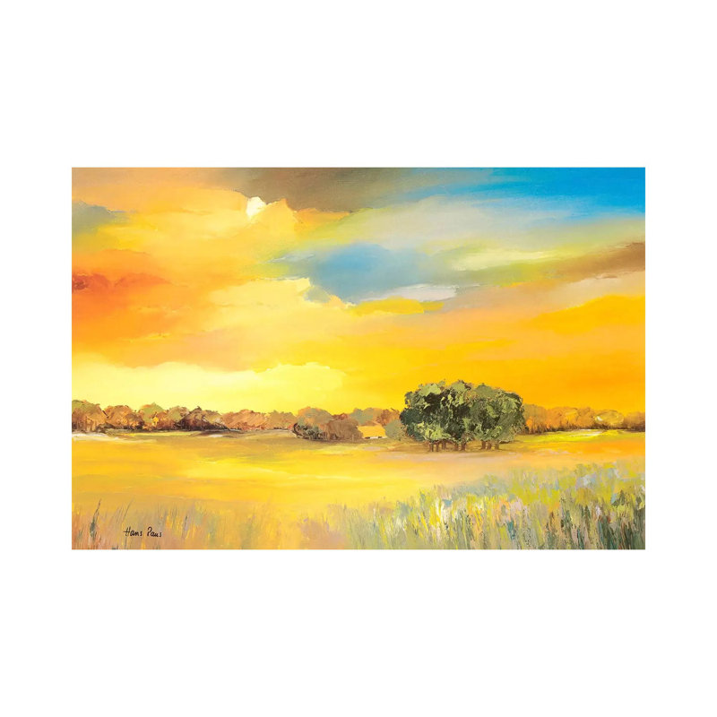 Serene I by Hans Paus - Wrapped Canvas Painting, 20.32 cm H x 30.48 cm W