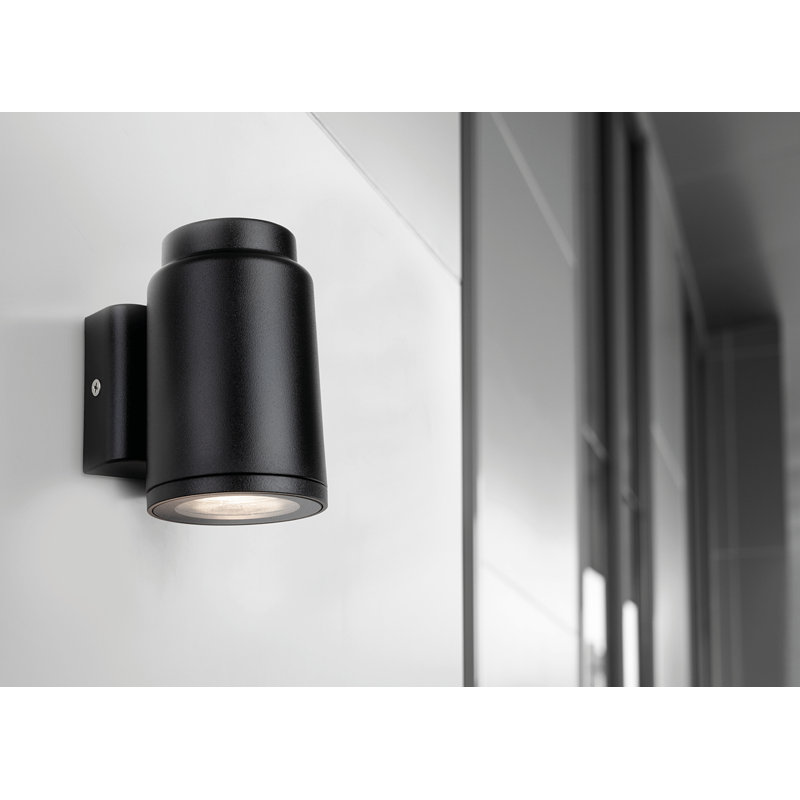 Black 11.1cm H Outdoor Armed Sconce