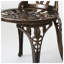 Ensemble bistro 3 pièces en aluminium coulé à finition cuivre avec table ronde et deux chaises pour patio et jardin-129694589