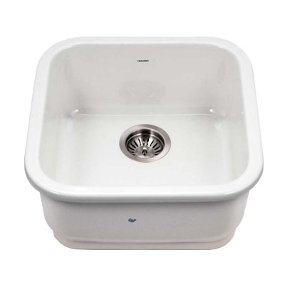 Houzer Undermount Fireclay 19-Inch Square Bar Sink