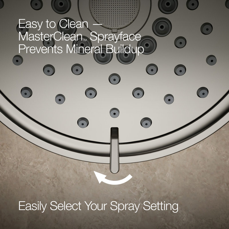 Kohler Purist Performance Showering Kit, 1.75 GPM Multifunction Showerhead and Handshower Package, Three Spray Settings