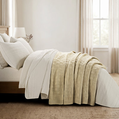  Modern Checkered Chenille Throw Blanket, Soft Cozy Plaid Knitted Blanket For Sofa & Couch, Decorative Knit Throw For Bed And Living Room