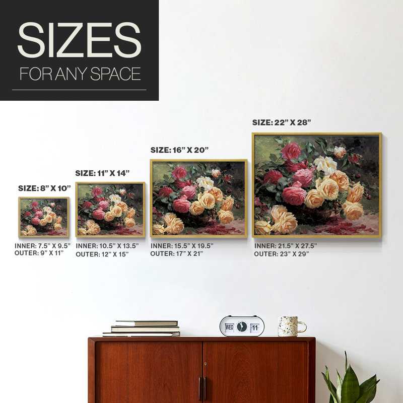 Roses Revisited -Framed Print - Restickable
