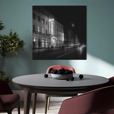 Affiche murale représentant une architecture contemporaine abstraite et dramatique du Night Street Theatre