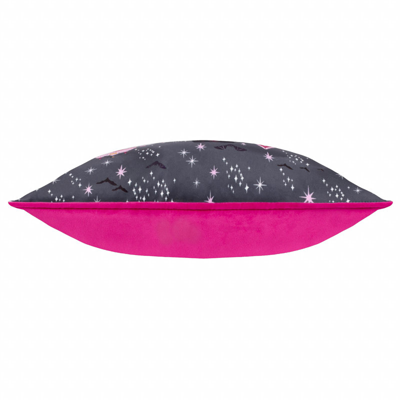 Creepy Town Abstract Purple Rectangular Cushion