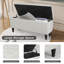 Banc de rangement avec repose-pieds capitonné 1pc