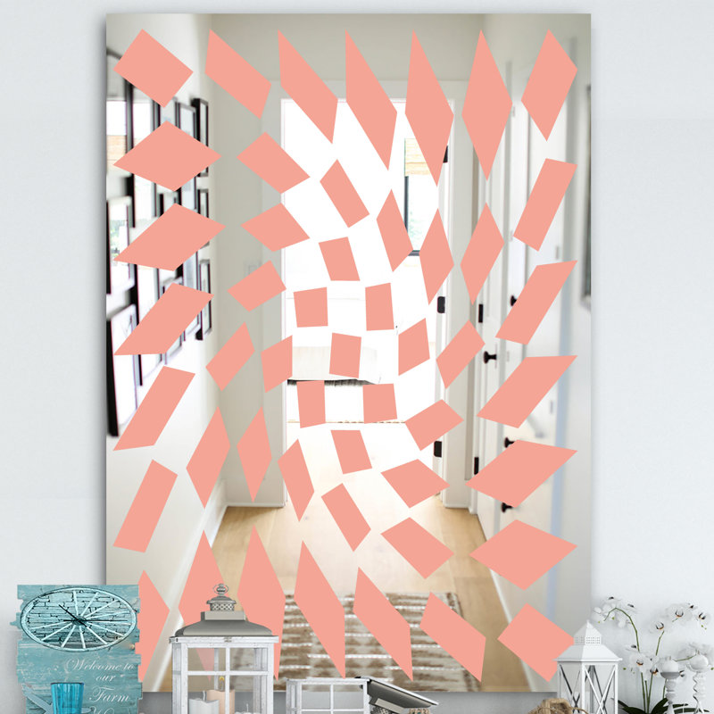Miroir mural triangulaire, H 24 po x l 32 po