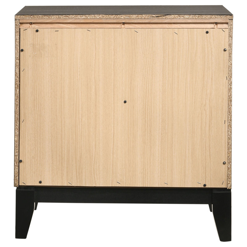 Stephan Grey Oak 2-Drawer Nightstand, Gray