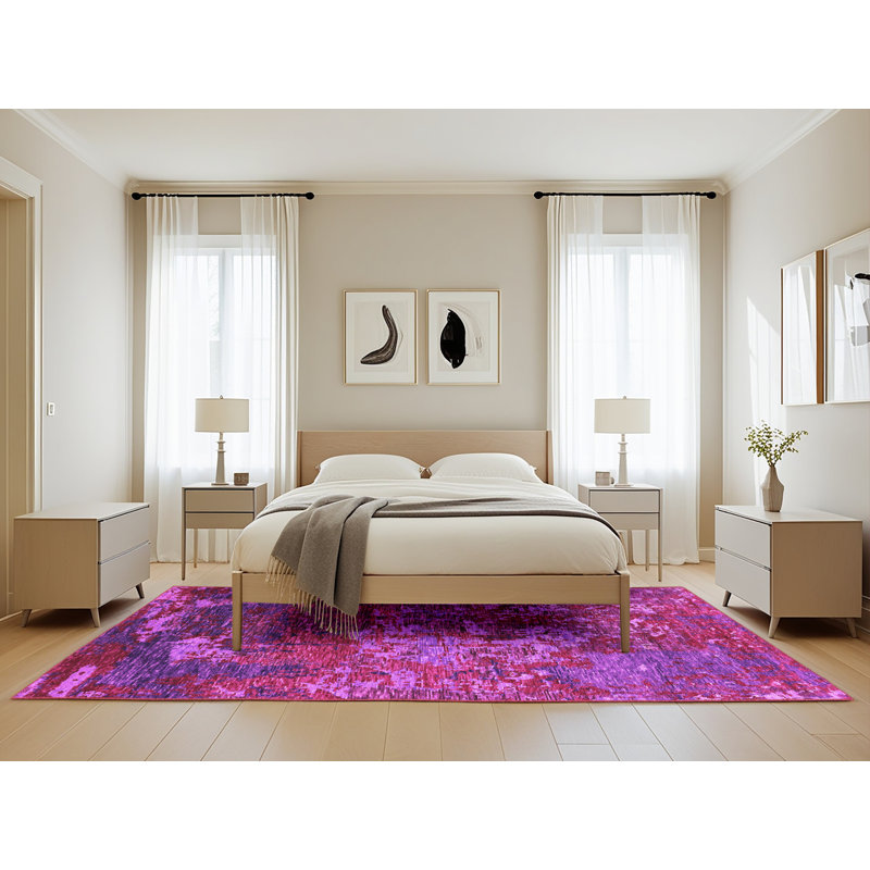 Damask Indoor Rug, Rectangle 5' x 8'
