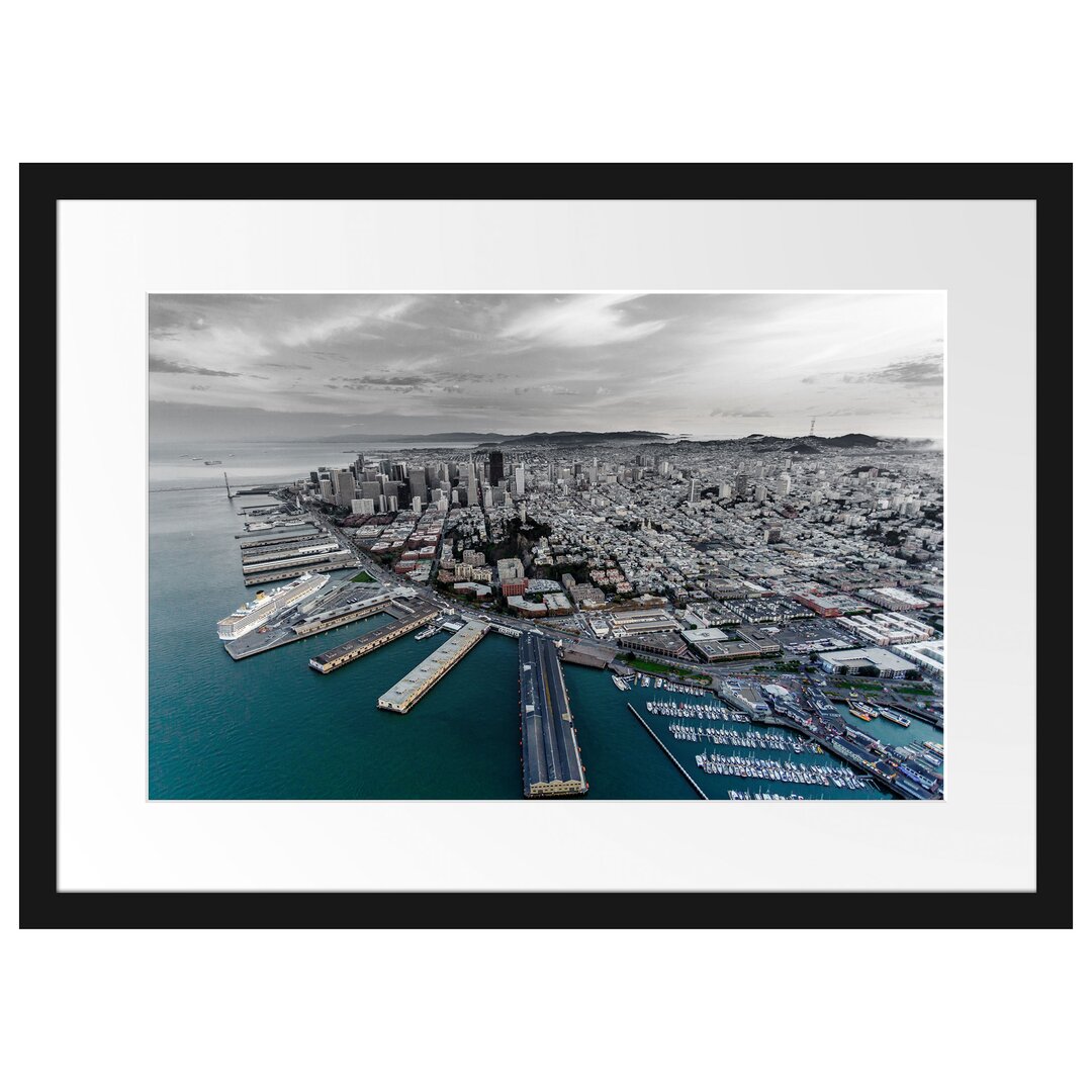 San Francisco bei Sonnenuntergang Gerahmter Fotokunstdruck Poster