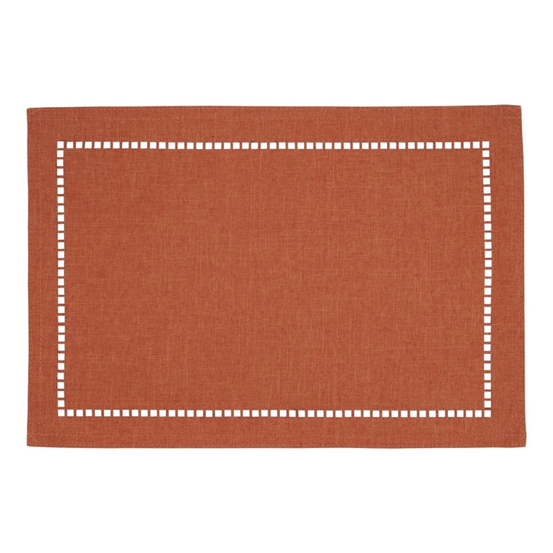 Leiker Polyester Rectangle Placemat, Rust