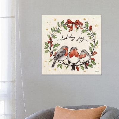 Christmas Lovebirds IV by Janelle Penner - Wrapped Canvas Print