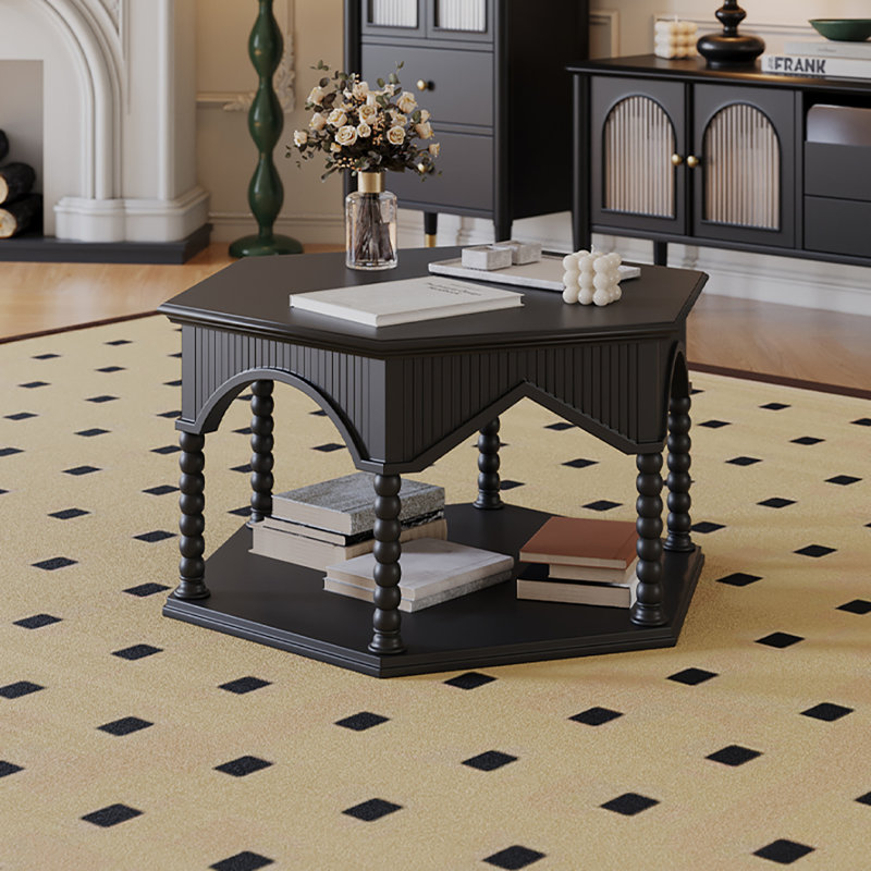 Table de bout hexagonale rétro