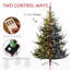 Arbre de Noël 55,1 po de largeur, 300 lumières à DEL, 1218 branches, pin artificiel nordique 7,5 pi