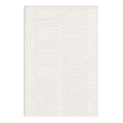 Elona Ivory Hand-Tufted Abstract Wool Rug