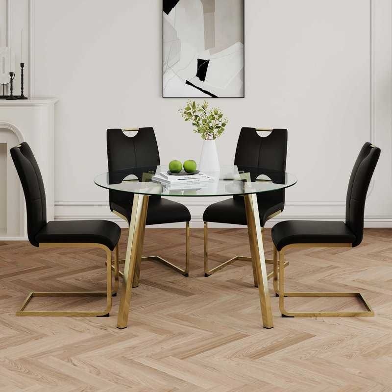 Ensemble de chaises de salle à manger en polyuréthane de style moderne
