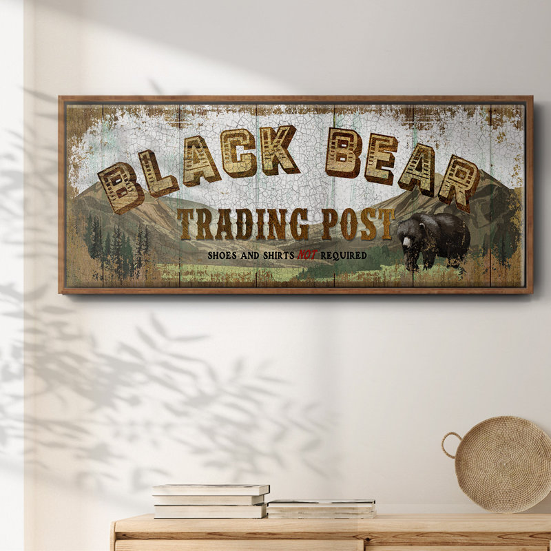 Black Bear Trading Post- Framed Canvas