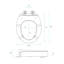 Siège de toilette rond surélevé à fermeture en douceur 3 po Ryse blanc brillant Ryse