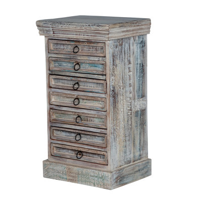 Armoire à bijoux rustique 7 tiroirs