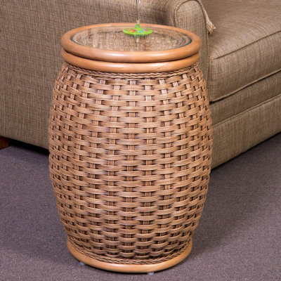 Kona End Table with Glass