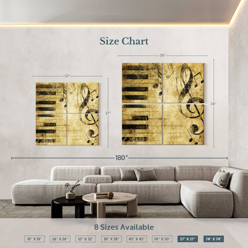 Abarca Antique Piano Music Notes