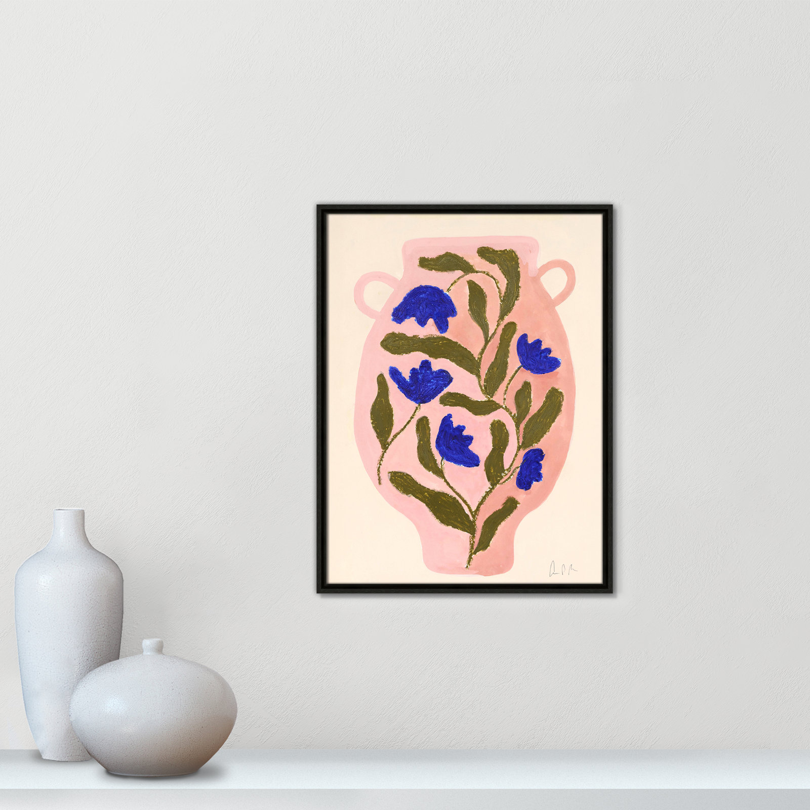 Vase No. 01 Print by Camilla Bergqvist, Espresso, 25.5" H x 19.5" W