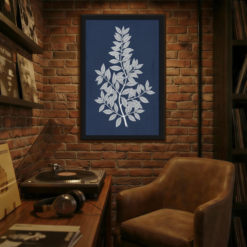 Plants & Flowers Leaf Pattern On Canvas