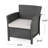 2 St Chairs - Grey Outdoor Seating, Pe , Iron, Waterproof Fabric Cover, 28.17"x28.17"x30.2", 22 Lb St Chair Furniture With Soft Cushions, Fabric, 28.17 In Depth X Width 30.2 Height, Weight
