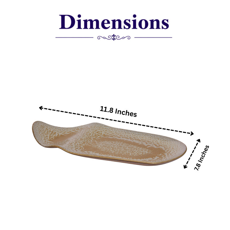 Assiette Futura Signature en porcelaine de qualité supérieure MOHENJODARO, 12 x 8 po