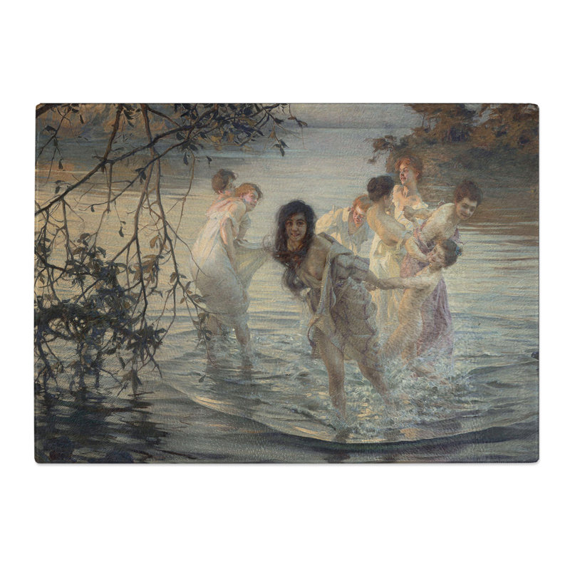 The Nymphs by Paul Chabas Chopping Board, 0.4cm H x 28.5cm W x 39cm L